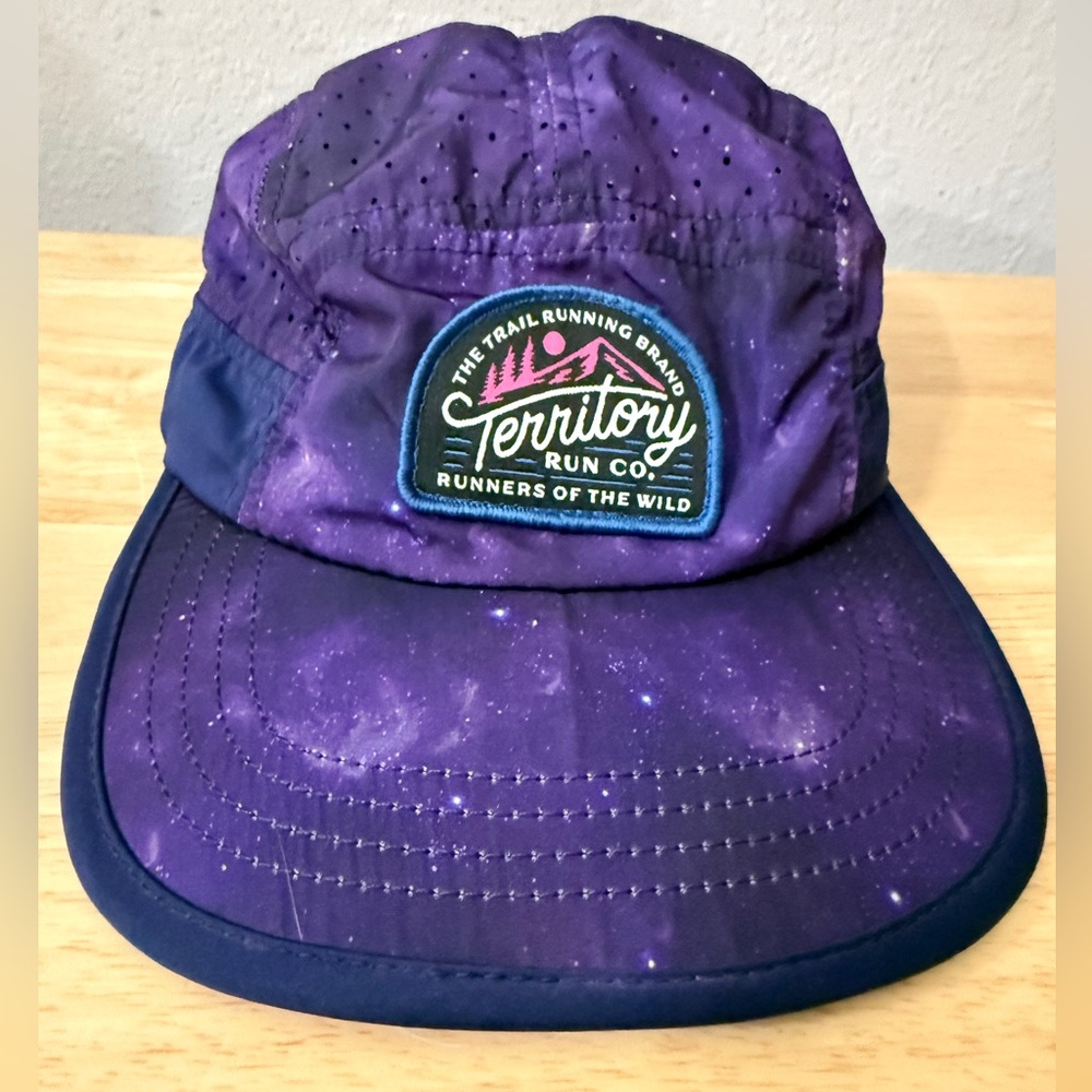 Territory Run Co. Purple long haul, trail Running cap unisex